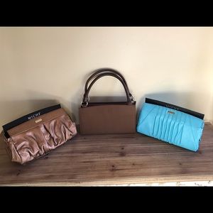 NWOT 🤩 MICHE classic brown base bag w/ 2 shells